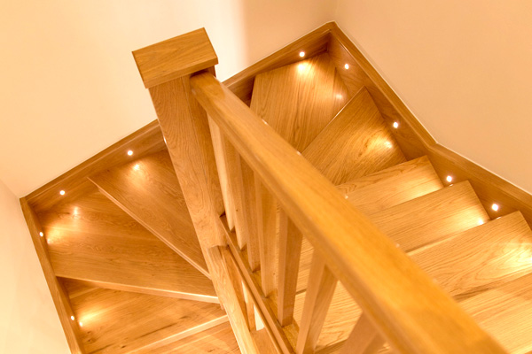 Hand built oak stair