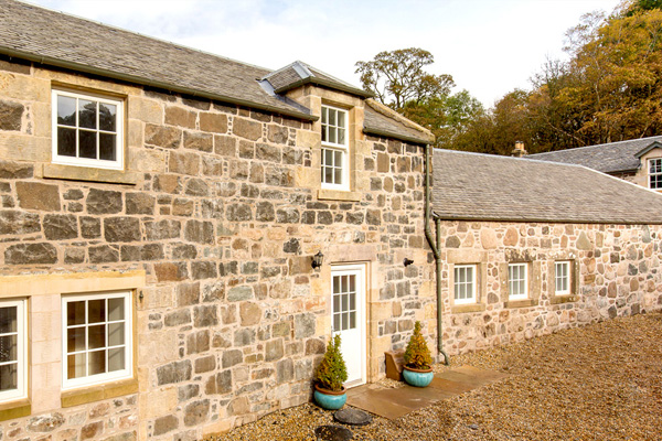 The stonework has been repaired and lime pointed